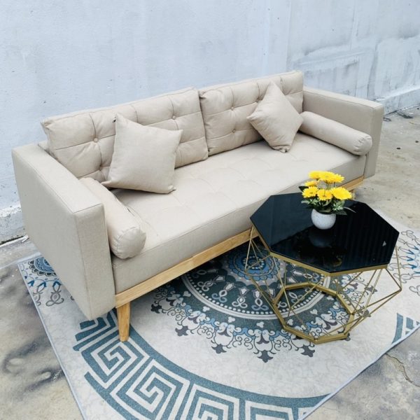Bộ sofa xuất khẩu màu kem mới 100%
