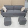 Băng sofa xuất khẩu bọc nỉ màu xám mới 100%