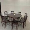 Thanh lý bộ bàn ăn 8 ghế cỗ điển tròn tồn kho