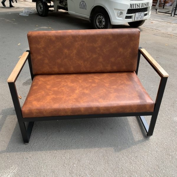 Băng sofa cafe sắt bọc da cao cấp mới