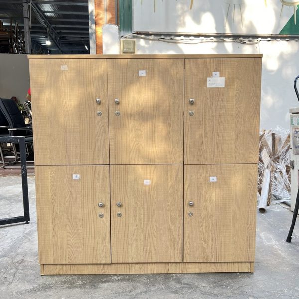 Thanh lý tủ loocker 6 ô gỗ MDF mới 95%