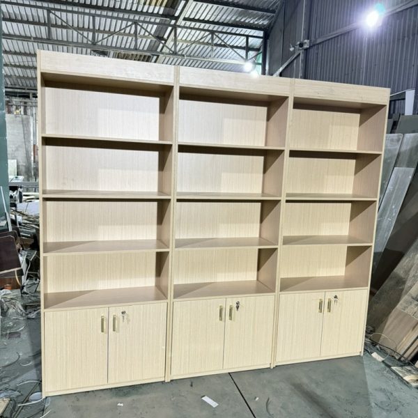 Kệ hồ sơ văn phòng 2m4*2m1 MDF màu kem mới 99%