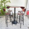 Thanh lý ghế bar chân sắt mặt gỗ màu nâu 99%