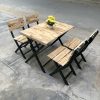 Bộ bàn ghế xếp mặt gỗ 80cm*60cm mới 99%