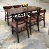 Thanh lý bộ bàn ăn măngô nâu  6 ghế mới 99%