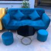 Bộ sofa tiếp khách màu xanh kèm bàn mới