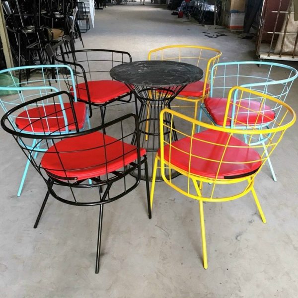 Ghế sắt cafe khung sơn tĩnh điện đẹp
