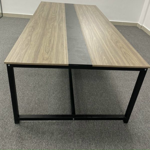 Bàn họp 1m2*2m4 chân sắt mặt gỗ MDF tồn kho