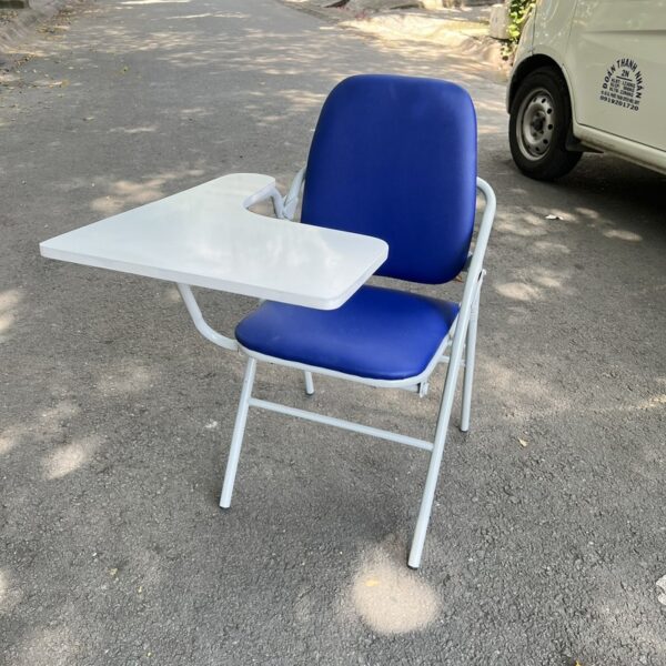 Thanh lý ghế học sinh liền bàn màu xanh mới 98%