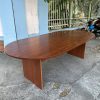 Bàn họp ovan 2m4 màu nâu mới 98%