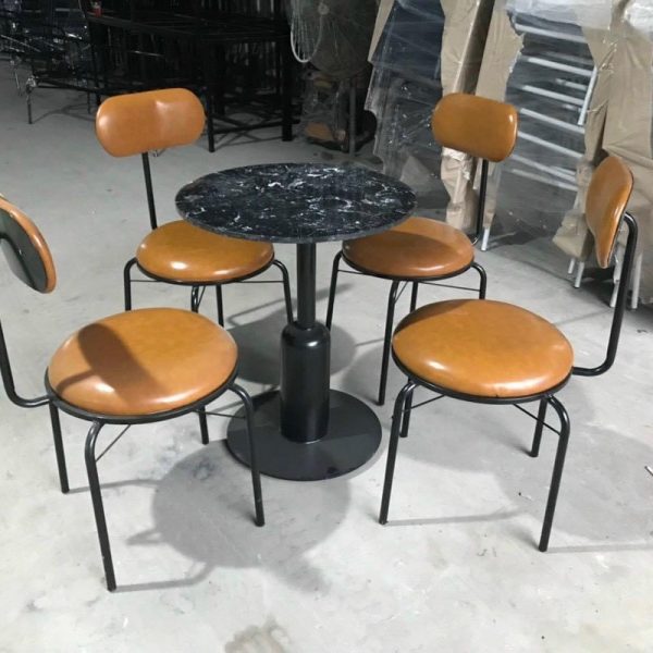 Ghế cafe sắt bọc da simili mới giá xưởng