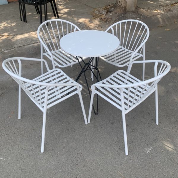 Ghế cafe sắt màu trắng mới giá rẻ mới 100%