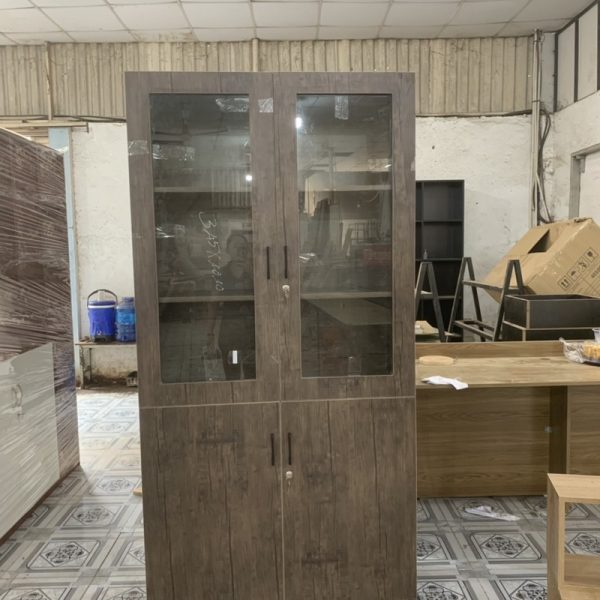 Tủ hồ sơ 2 cánh 1m*2m màu nâu đóng mới