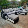 Bộ sofa góc L cao cấp bọc nỉ màu xám mới 99%