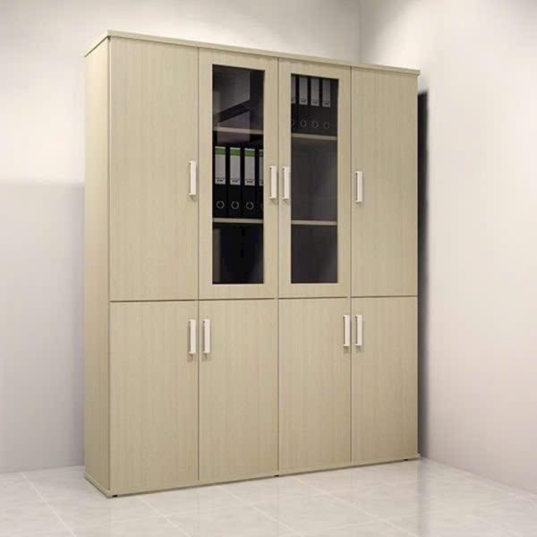 Tủ hồ sơ văn phòng 2m*2m MDF màu kem mới 100%