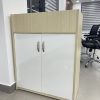 Tủ hồ sơ văn phòng 2 cánh MDF có chậu để hoa
