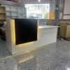 Thanh lý quầy lễ tân 2M1 màu trắng đen mới 95%