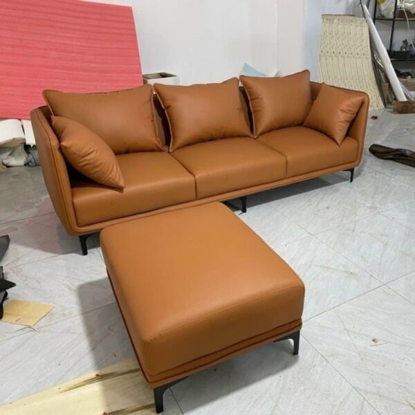 Bộ sofa tiếp khách văn phòng bọc da sang trong