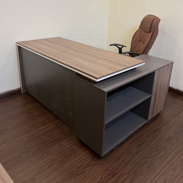 Bàn làm việc 1M6 góc L gỗ MDF phối 2 màu sang trọng