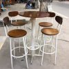 Bộ bàn ghế quán bar có lưng tựa mới 99%