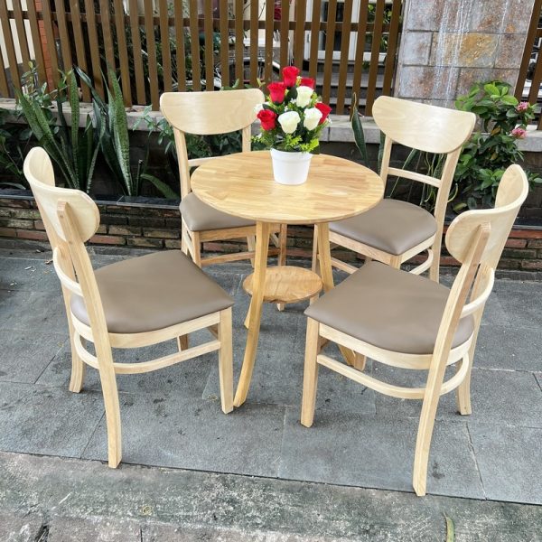 Ghế cafe gỗ mặt trăng tự nhiên giá xưởng