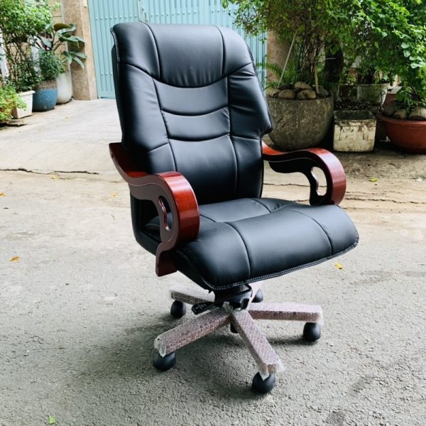 Ghế giám đốc bọc da tay ốp gỗ mới 100%