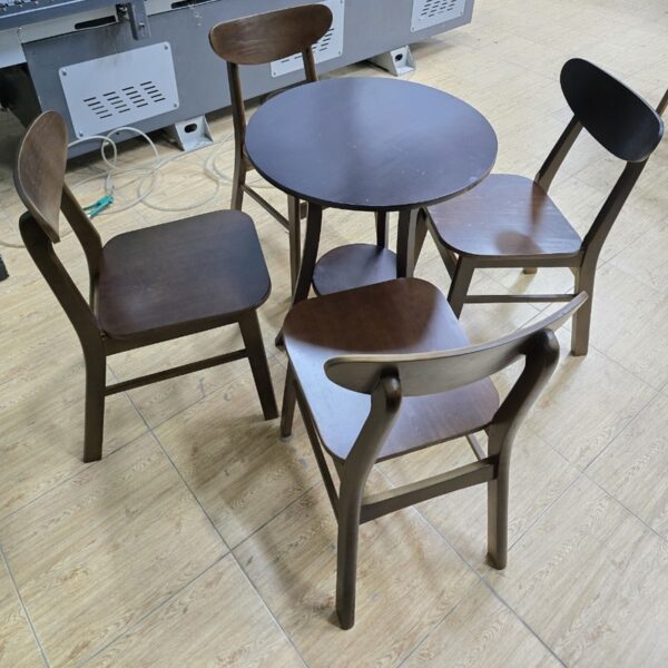 Bộ bàn ghế cafe măngô mặt gỗ xuất khẩu 98%