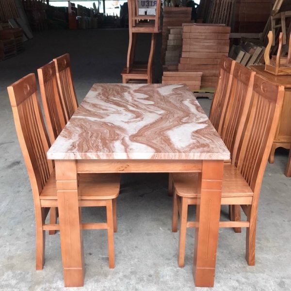 Thanh lý bàn ghế ăn gia đình gỗ tự nhiên cao cấp