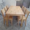 Bộ bàn ăn chery 6 ghế gỗ tự nhiên mới giá xưởng