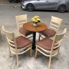 Ghế cafe cabin nệm màu nâu mới giá xưởng