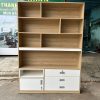Thanh lý kệ trưng bày 1m4*2m MDF màu vân gỗ mới 99%