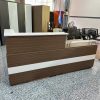 Quầy lễ tân 2m55*80cm màu nâu cũ