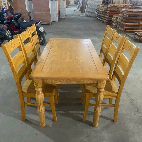 Thanh lý bộ bàn ăn gỗ gõ đỏ 6 ghế tồn kho
