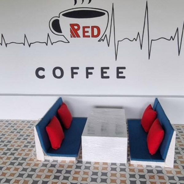 Bộ bàn ghế trà sữa lót nệm giá xưởng