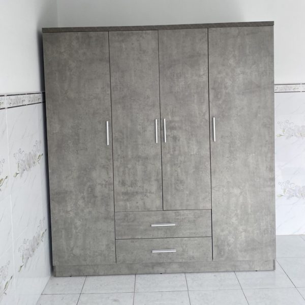 Tủ áo 1m8*2m màu xám xi măng đẹp mới