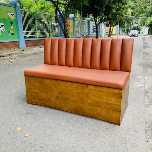 Băng sofa 1m cafe gỗ tự nhiên màu nâu mới 100%