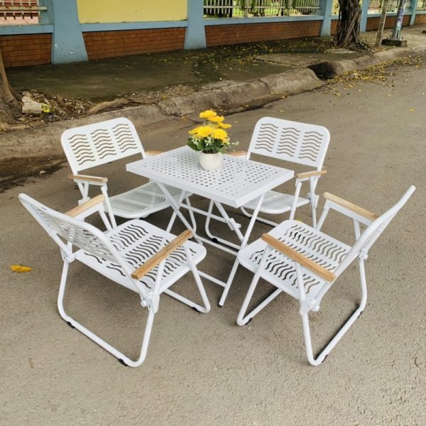 Ghế cafe lưới sắt trắng tồn kho mới 100%