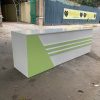 Bàn quầy 2m4 lễ tân màu trắng xanh lá cây mới