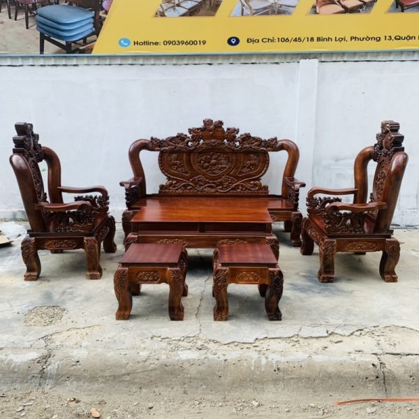 Thanh lý bộ salon tay 12 chạm đỉnh rồng mới 100%