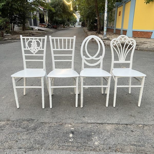 Ghế nhựa tiffany nhà hàng tiệc cưới tồn kho mới 99%