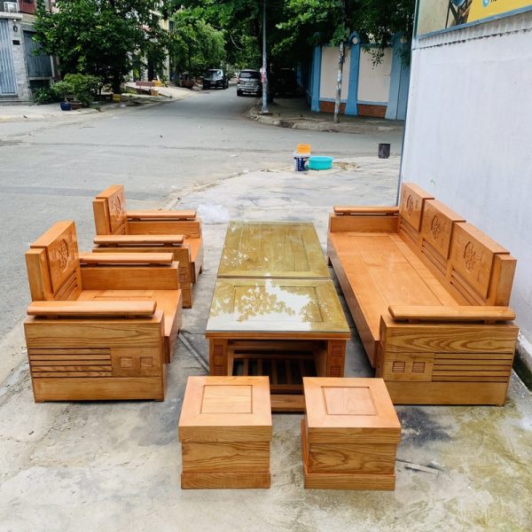 Thanh lý combo salon gỗ sồi mới 100%