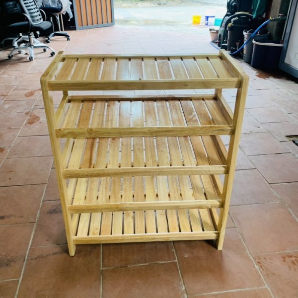 Thanh lý kệ giày dép gỗ cao su mới 100%