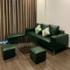 Bộ sofa gia đình cao cấp màu xanh lá mới 99%