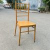 Thanh lý ghế tiffany sắt tiệc cưới màu vàng đồng 99%