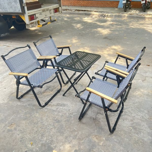 Thanh lý ghế xếp cafe lưới màu thổ cẩm xuất khẩu