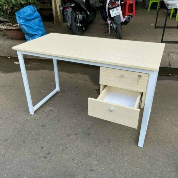 Thanh lý bàn làm việc MDF 1m2 có hộc mới 99%