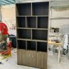 Thanh lý kệ trưng bày 1m*2m MDF màu xám mới 99%
