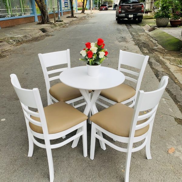 Ghế cafe cabin màu trắng tồn kho mới 100%