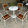 Thanh lý bộ bàn ghế cafe sắt gỗ tự nhiên