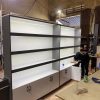 Thanh lý kệ trưng bày 4m*2m MDF có đèn mới 99%